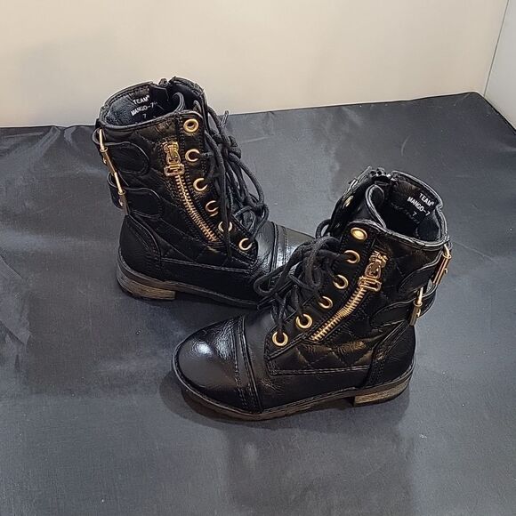 FOREVER LINK MILITARY LACE UP COMBAT BOOT-W-LUG  MATERIAL METAL HARDWARE TODDELE - Picture 8 of 16